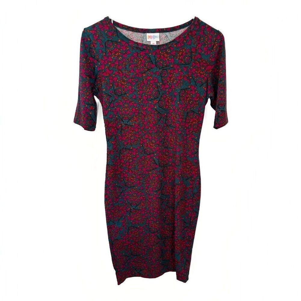 LuLaRoe Womens Dress Size XS Julia Multi-Color  Dress